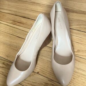 Nine West Women's Cream Wedge Pumps